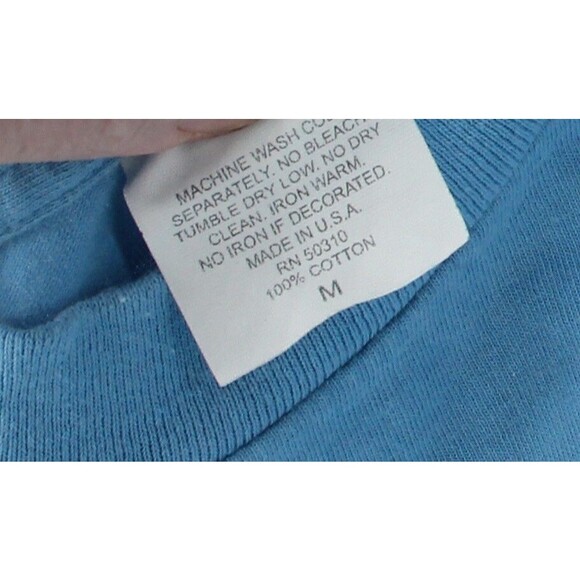 Bear Surf  T-Shirt Mens Size Medium Old Logo Cotton Blue Vintage Made In USA - Picture 4 of 7